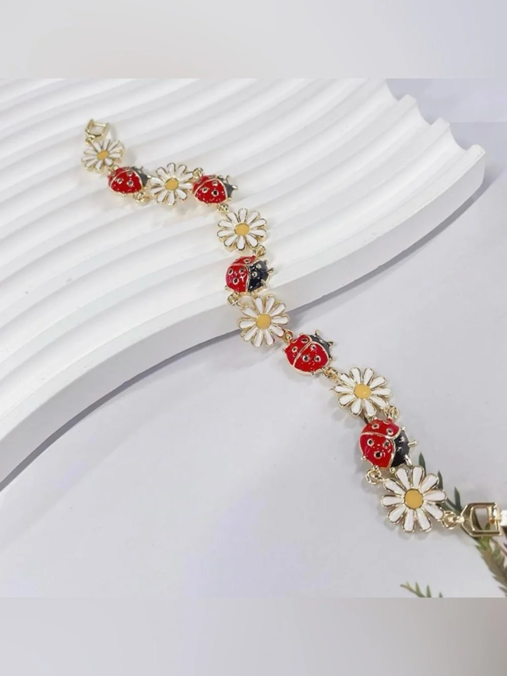 Daisy & Ladybug Gold-Tone Charm Bracelet - Picture 3 of 5